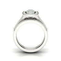 CT TDW Diamond S Sterling Silver Swridal Ring