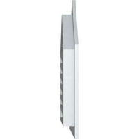 Ekena Millwork 24 W 24 H врв на врвот на теренот за проветрување: Функционален, PVC Gable Vent W 1 4 рамка за рамна трим