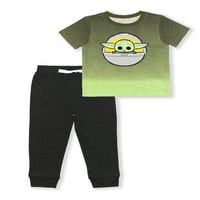 Бебе Јода бебе момче и маици за момче и маици за џогерни панталони, 2 парчиња, 2 парчиња