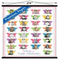 Кит Кимберлин-Мачиња Со Пеперутка Крилја Ѕид Постер Со Дрвена Магнетна Рамка, 22.375 34