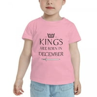Кралевите Се Родени во декември Смешни Мали Маици За Момчиња Девојки