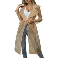 hgw палта за жени плус големина женска дневна облека за заштита од сонце секоја облечена во проегирна мрежа палто со копчиња
