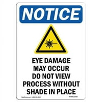 Сигнализација ОС-НС-А-710-В-ин. Оша Известување Знак-Може Да Се Појави Оштетување На Очите
