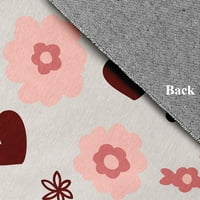 Едноставно Дејзи 2 '3' Пинк цветни loveубовни в Valentубени Chenille килим