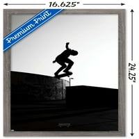 Скејтбординг-Силуета Ѕид Постер, 14.725 22.375