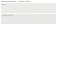 Колекција за прилагодени рефлексии, 2 Бесплатни ролетни од дрво, бели, 3 4 Ширина 48 Должина