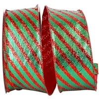 Jamем хартиена лента за божиќни полиестерски ленти со повеќе бои, 10yd 4in, 1 пакет