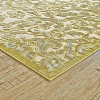 Грејтон Лустричен текстуриран цветен килим, крем спа сина, 2ft-2in 4ft акцент килим