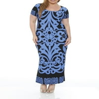 Plusенски плус големина печатен фустан од Јасмин Макси
