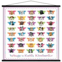 Кит Кимберлин-Кученца Со Пеперутка Крилја Ѕид Постер Со Дрвена Магнетна Рамка, 22.375 34