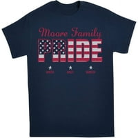 Персонализирана маица за гордост на семејството, морнарица, голема