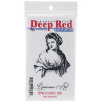 Длабоко Црвени Марки Длабоко Црвен Печат за Прицврстување 2инкс 3, 25во Ренесансната Девојка