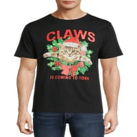 Машка канџи мачка Божиќна маица