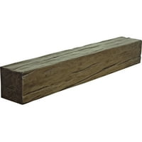 Ekena Millwork 6 H 6 D 36 W Riverwood Fau Wood Camply Mantel, Premium Hickory