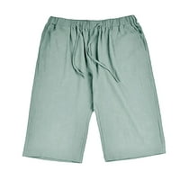 фрески шорцеви за жени плус големина жени цврста затегнатост исечени панталони џебни комбинезони секојдневни панталони зелени