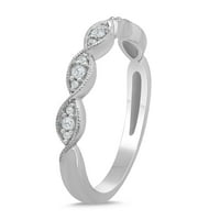 10K бело злато CTW дијамантски гроздобер прстен за оџаци