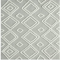 Обединети ткајачи Квинсленд Кахлил Геометриски килим Шаг област, сива, 6 '6 9' 2