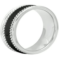 Машки црно-бел волфрам-керамички прстен