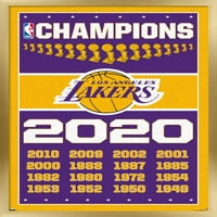 Лос Анџелес Лејкерс - Постер за wallидови на шампиони, 14.725 22.375