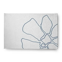 Едноставно Дејзи 3 '5' корални бели ливчиња за ливчиња пролет Chenille килим
