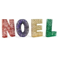46 LED осветлена традиционална обоена боја„ Ноел “на отворено Божиќна декорација