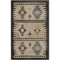 Уметнички ткајачи Парамаунт Геометриска област килим, црна, 6'7 9'6