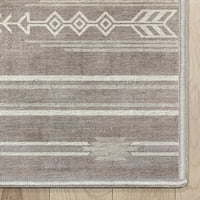 Добро ткаен Аполо Бизмарк Гроздобер Марокански беж рамен 7'7 9'10 Област килим