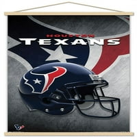 Хјустон Тексас-Шлем Ѕид Постер Со Магнетна Рамка, 22.375 34